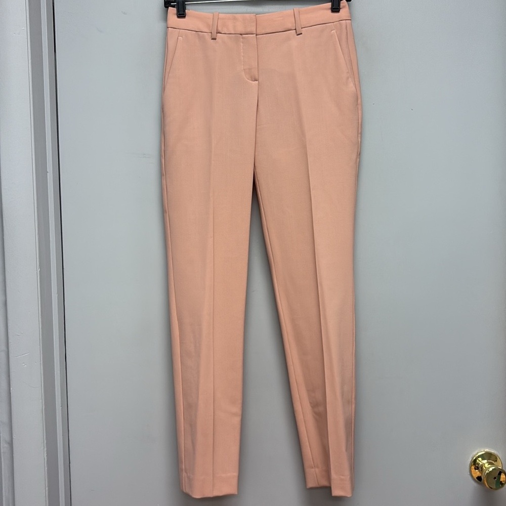 Theory TREECA 2 Cropped Wool Blend Suit Pants Size 00 -Petal Pink